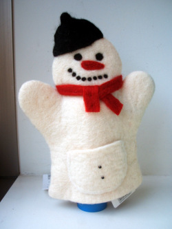クリスマスのかわいいスノーマンパペット